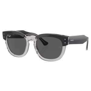 Ray-Ban Mega Hawkeye Polished Dark Grey/Transparent Gray Sunglasses w/Dark Grey Lenses 0RB0298S-1396B1-53