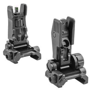 Meprolight FABS Green Front/Blank Rear Tritium Illum Black Aluminum Flip Backup Sight Set 405100 - Meprolight Usa