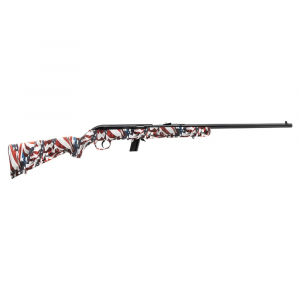 Savage Arms 64 F .22 LR 21" 1:16" Bbl Red, White & Blue Flag Semi-Auto Rifle w/(1) 10rd Mag 40222 - Savage Arms