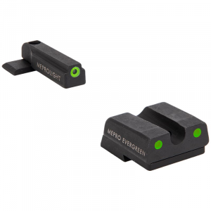 Meprolight Evergreen H&K 45/P30/VP9/SFP9 (Not VP2020) Green Ring/Green Pistol Sight Set 83200051 - Meprolight Usa