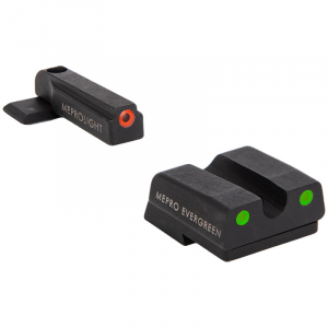 Meprolight Evergreen H&K 45/P30/VP9/SFP9 (Not VP2020) Orange Ring/Green Pistol Sight Set 83100051 - Meprolight Usa