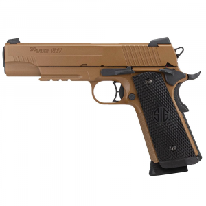 Sig Sauer 1911 Air Emperor Scorpion 4.5mm Cal CO2 FDE Steel BB Gun w/(1) 17rd BB Mag, Full Blowback Metal Slide & 3-Dot Fixed Sights AIR-1911ES-BB - Sig Sauer