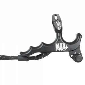 T.R.U. Ball Archery Max Pro Plus 4 Finger Thumb Release w/Lanyard Black Release TMPP-BK - T.R.U. Ball Archery