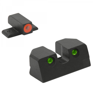 Meprolight Hyper-Bright IWI Masada Orange Ring/Green Fixed Pistol Sight Set 495873131 - Meprolight Usa