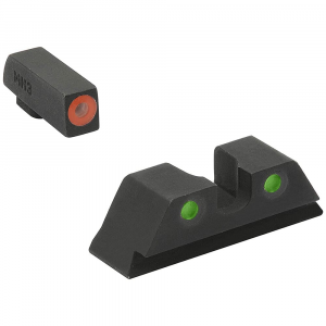 Meprolight Hyper-Bright Springfield XDM Orange Ring/Green Fixed Pistol Sight Set 414203131 - Meprolight Usa