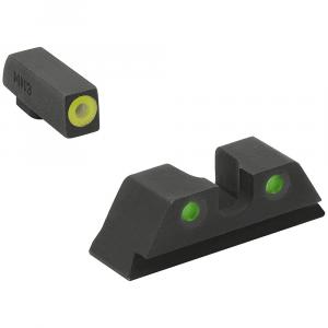 Meprolight Hyper-Bright Springfield XDM Yellow Ring/Green Fixed Pistol Sight Set 414203121 - Meprolight Usa