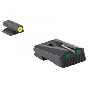 Meprolight Hyper-Bright Kimber 1911 Wedge Fixed Yellow Ring/Green Dot Tritium Illum Pistol Sight Set 0412213121