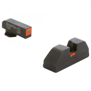 Ameriglo T-CAP Green Tritium Orange Sq Outline Front, Orange Line Non-Trit Rear Sight Set for Glock 20,21,29-32,36,40,41 GL-627