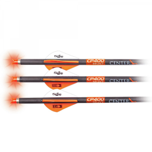 Centerpoint CP400 Select 20" 400gr Carbon Arrow w/Orange Lighted Nock 3pk AXCP4SLN3PK - Centerpoint Archery