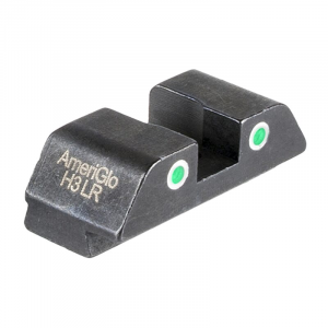 Ameriglo Classic Grn Trit 2-Dot w/White Outlines .276"H .165 Sq Notch Rear Sight for Glock GL-8113R - Ameriglo