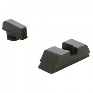 Ameriglo Target Range Black Serrated Front, Flat Black Rear Sight for Glock Gen 5 9/40 GT-5504 - Ameriglo