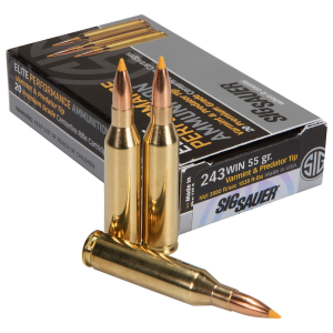 Sig Sauer Ammo .243 Win 55gr Varmint & Predator 20/Box E243V1-20 - Sig Sauer