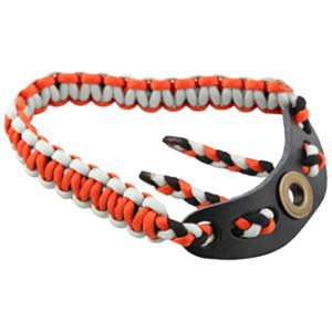 Easton Deluxe Diamond Gray/Orange Paracord Wide Braid Wrist Sling 722923 - Easton