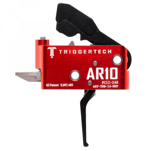 TriggerTech AR10 Two Stage Blk/Red AR Diamond Flat 1.5-4.0 lbs Trigger ART-TRB-14-NNF - Triggertech