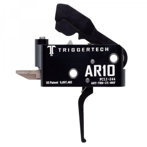 TriggerTech AR10 Two Stage Blk/Blk Adaptable Flat 2.5-5.0 lbs Trigger ART-TBB-25-NNF - Triggertech