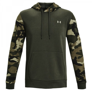 Under Armour Rival Camo Blocked Fleece Hoodie Baroque Green/Canyon Clay LG 1373180-310005