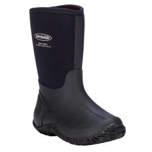 Dryshod Boys Tuffy Mid/Hi Black/Grey Size 4 Boots TUF-KD-BK-Y04 - Dryshod