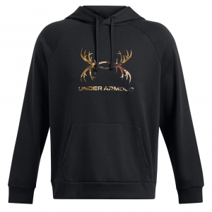 Under Armour Rival Fleece Antler Hoodie Black MD 1388086-001003 - Under Armour