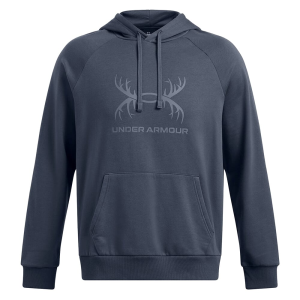 Under Armour Rival Fleece Antler Hoodie Downpour Gray MD 1388086-044003 - Under Armour