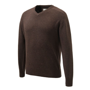 Beretta Somerset V-Neck Sweater Brown Melange 2XL PU571T1999080PXXL