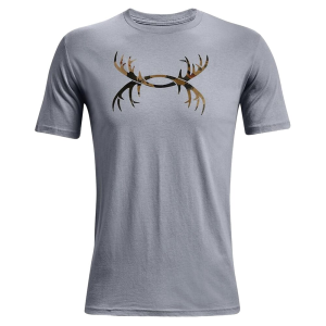 Under Armour Antler Logo Short Sleeve Tee Steel/UA Forest All Season Camo SM 1366017-035007 - Under Armour