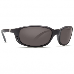 Costa Brine Matte Black Frame Sunglasses w/Gray 580P Lenses 06S9017-90170359 - Costa Del Mar