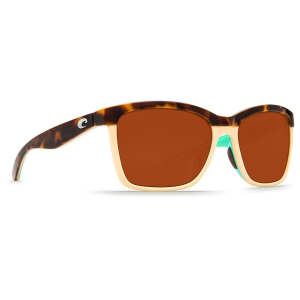 Costa Anaa Shiny Retro Tort/Cream/Mint Frame Sunglasses w/Copper 580P Lenses 06S9053-90530155 - Costa Del Mar