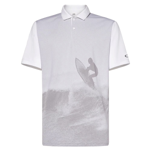 Oakley Jacquard Print White Polo Shirt Large FOA404873-100-L - Oakley