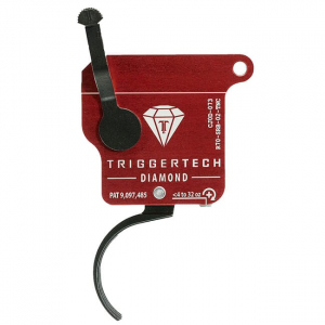 TriggerTech Rem 700 Clone Diamond Curved Clean Blk/Red Single Stage Trigger