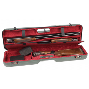 Negrini One Gun - Two Barrels OU SXS Skeet Trap Hunting ABS Green with Bordeaux interior. 1621BLR/5387