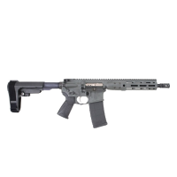 LWRC ICDI M-LOK Direct Impingement 5.56mm NATO 10.5" 1:7" 1/2x28 Bbl Premium Grey Pistol w/SBA3 Brace ICDIP5PG10SBA3ML