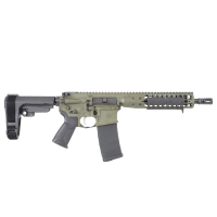 LWRC ICDI Direct Impingement 5.56mm NATO 10.5" 1:7" 1/2x28 Bbl OD Green Pistol w/SBA3 Brace ICDIP5ODG10SBA3