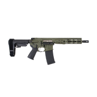 LWRC ICDI M-LOK Direct Impingement .300 Blackout 10.5" 1:7" 1/2x28 Bbl OD Green Pistol w/SBA3 Brace ICDIP3ODG10MLSBA3