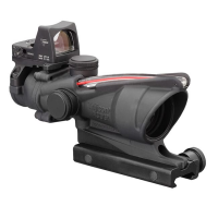 Trijicon 4x32 ACOG Dual Illum Red Crosshair .223 Reticle w/Colt Knob Mount - LED 3.25 MOA Red Dot RMR Type 2 TA31-C-100550