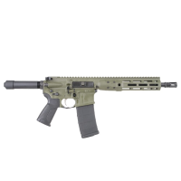 LWRC ICDI M-LOK Direct Impingement 5.56mm NATO 10.5" 1:7" 1/2x28 Bbl OD Green Pistol ICDIP5ODG10ML