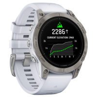 Garmin Epix Pro Sapphire 47mm Titanium Smartwatch w/Whitestone Band 010-02803-20