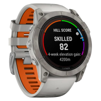 Garmin fenix 7X Pro Sapphire Solar Titanium w/Fog Gray/Ember Orange Band Smartwatch 010-02778-14