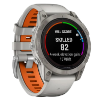 Garmin fenix 7 Pro Sapphire Solar Titanium w/Fog Gray/Ember Orange Band Smartwatch 010-02777-20