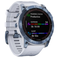 Garmin fenix 7X Sapphire Solar Mineral Blue DLC Titanium w/Whitestone Band Smartwatch 010-02541-14