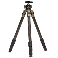 Athlon Midas CF40 Carbon Fiber Tripod w/40mm Max Leg Dia, 55mm Ball Head, Spiked Feet, Leveling Head & Carrying Case 706005