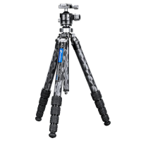 Leofoto LQ-365C Premium Carbon Fiber Tripod + LH-47 Ballhead w/Quick Swap Center Column+Apex Platform & Tripod Bag LQ-365C+LH-47