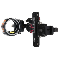 AXCEL Archery LANDSLYDE Slider Picatinny Mount w/AccuStat II Scope Micro 3-Pins .019 Fiber Black Bow Sight ALND-P319-4BK