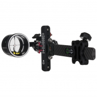 AXCEL LANDSLYDE Plus Carbon Pro Slider w/AVX-41 Scope, "T", Rheostat Cover, Torque Ind., Crosshair 1-Pin .019 Red Fiber Blk Bow Sight ALNP-C119-4RB