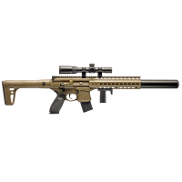 Sig Sauer MCX Air .177 Cal 88gr CO2 FDE Air Rifle w/(1) 30rd Pellet Mag & 1-4x24mm WR Air-Scope AIR-MCX-SCOPE-177-88G-30-FDE