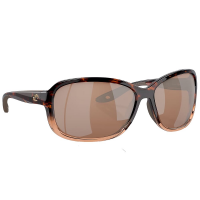 Costa Seadrift Shiny Tortoise Fade Frame Sunglasses w/Copper Silver Mirror 580G M Lenses 06S9114-91140360