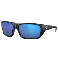 Costa Tailfin Matte Black Frame Sunglasses w/Blue Mirror 580G M Lenses 06S9113-91130260