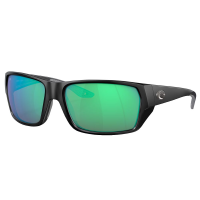 Costa Tailfin Matte Black Frame Sunglasses w/Green Mirror 580G M Lenses 06S9113-91130360