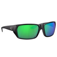 Costa Tailfin Matte Black Frame Sunglasses w/Green Mirror 580G S Lenses 06S9113-91130357