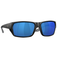 Costa Tailfin Matte Black Frame Sunglasses w/Blue Mirror 580P M Lenses 06S9113-91130860