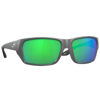 Costa Tailfin Matte Gray Frame Sunglasses w/Green Mirror 580P M Lenses 06S9113-91131160